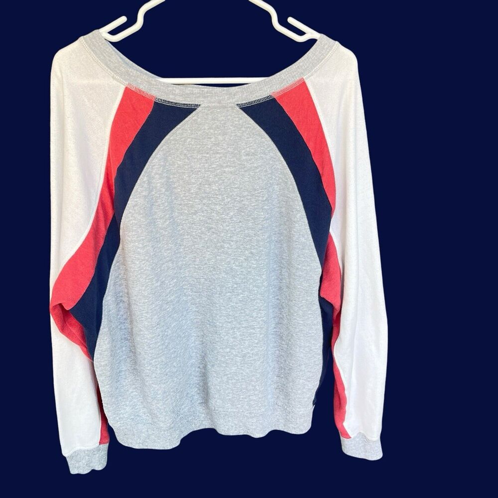 SO Lounge Life Crewneck‎ Sweatshirt Womens Extra Large XL Colorblock Retro 90s
